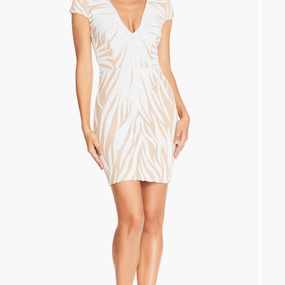 White Sequin Mini-Dress
